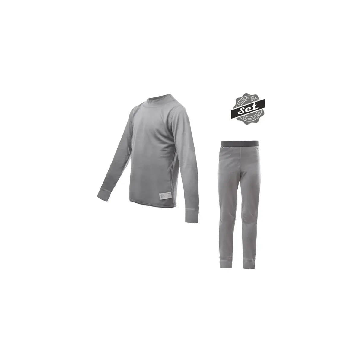 Sensor Komplet bielizny termoaktywnej dla dzieci Sensor Merino Active Set Szary