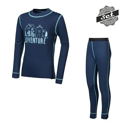 Sensor Koszulka z długim rękawem i legginsy dla dzieci Sensor DOUBLE FACE SET ADVENTURE deep blue