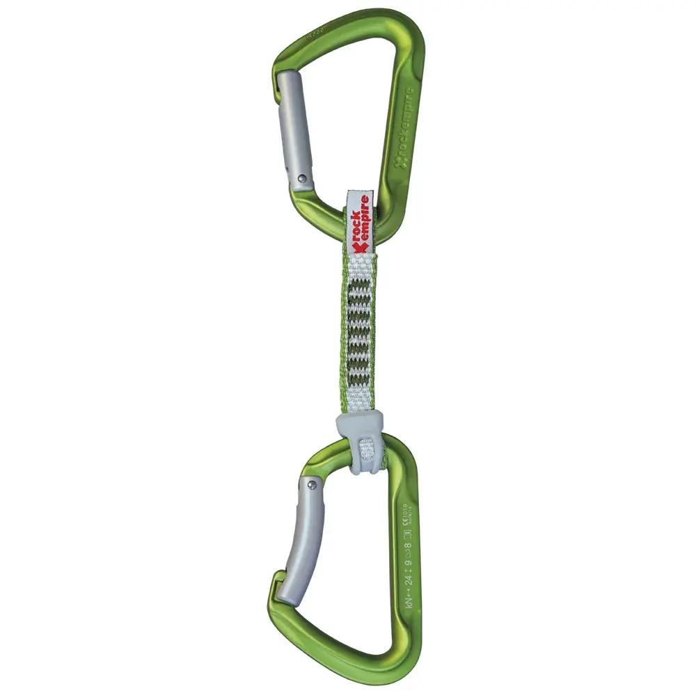 Ekspres wspinaczkowy Rock Empire Komplet set Racer D13 Jasnozielony 11cm