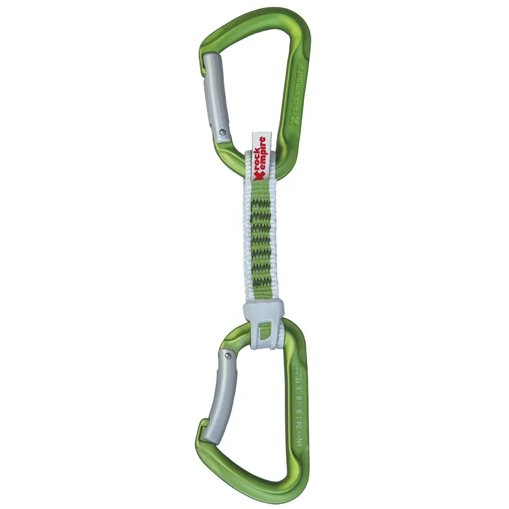 Ekspres wspinaczkowy Rock Empire Komplet set Racer P16 Jasnozielony 11cm