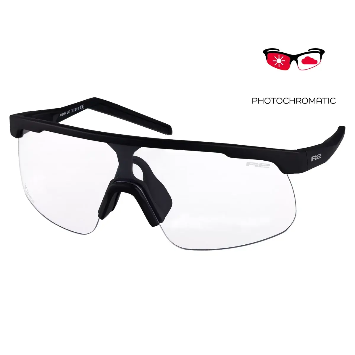 R2 Okulary przeciwsłoneczne sportowe fotochromowe R2 LIT AT115F