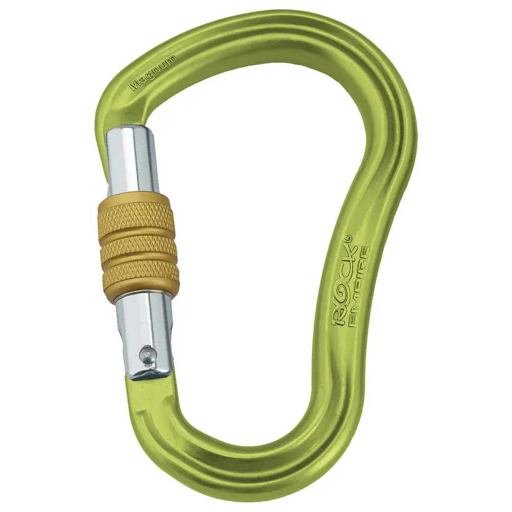 Rock Empire Karabinek Rock Empire Carabiner HMS Magnum Screw Jasnozielony Jasnozielony