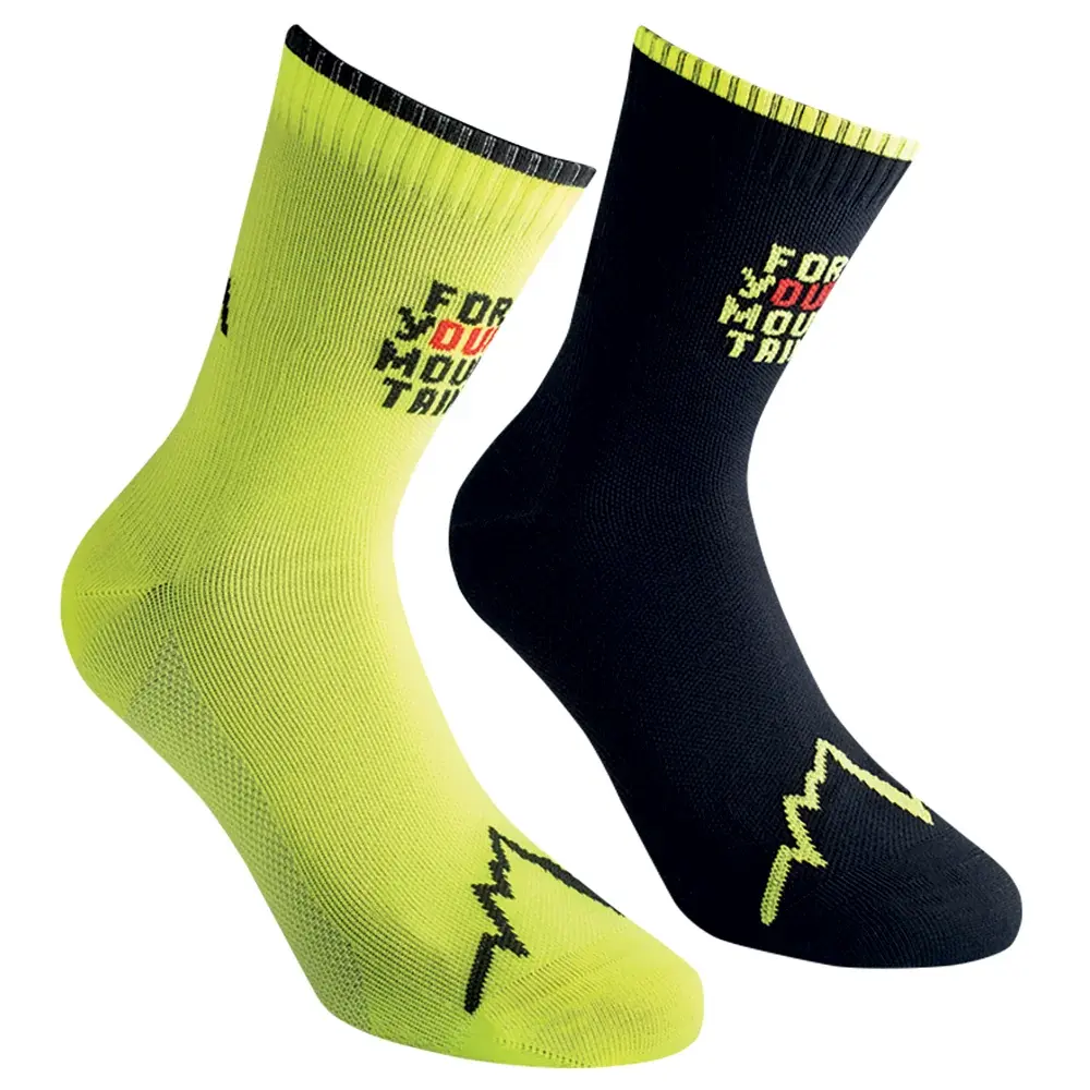 Skarpety męskie La Sportiva FOR YOUR MOUNTAIN SOCKS Black/Neon