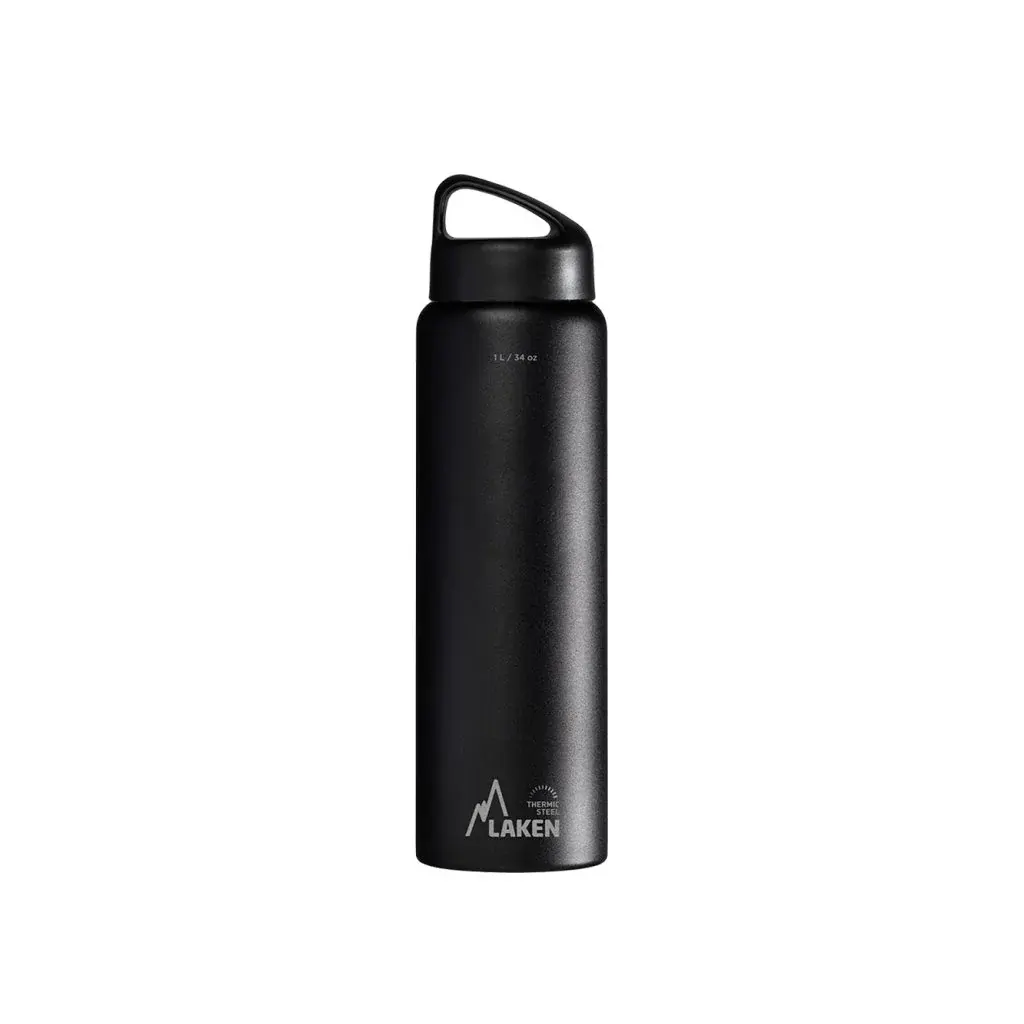 LAKEN Butelka termiczna LAKEN stal Classic 1000 ml czarny