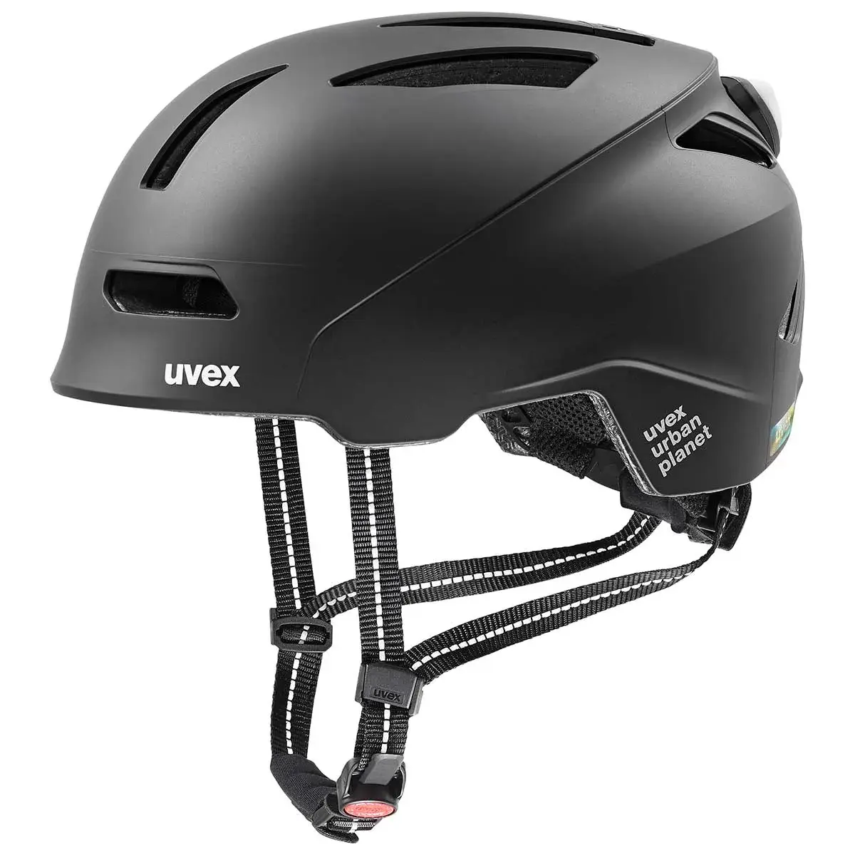 UVEX Kask rowerowy miejski UVEX Urban Planet Led black matt 58-61cm