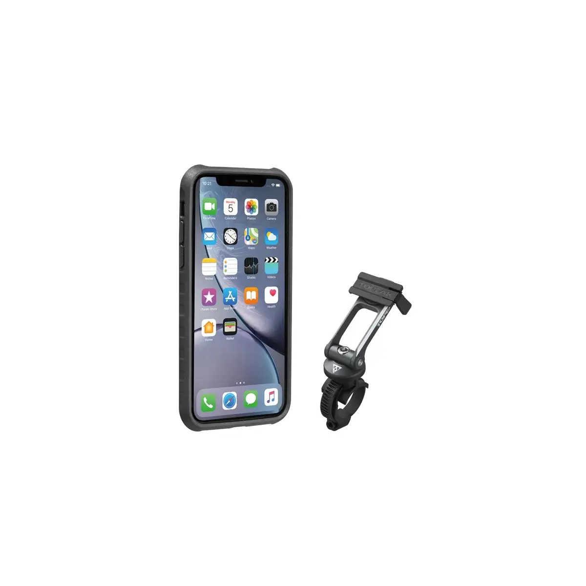TOPEAK Etui na telefon TOPEAK RideCase do iPhone'a XR czarny/szary