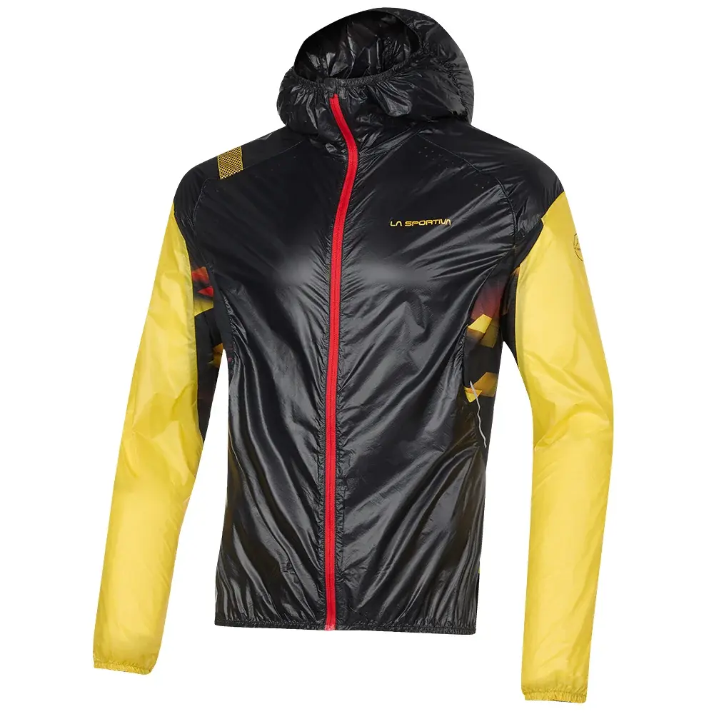 La Sportiva Kurtka męska La Sportiva BLIZZARD WINDBREAKER black/yellow