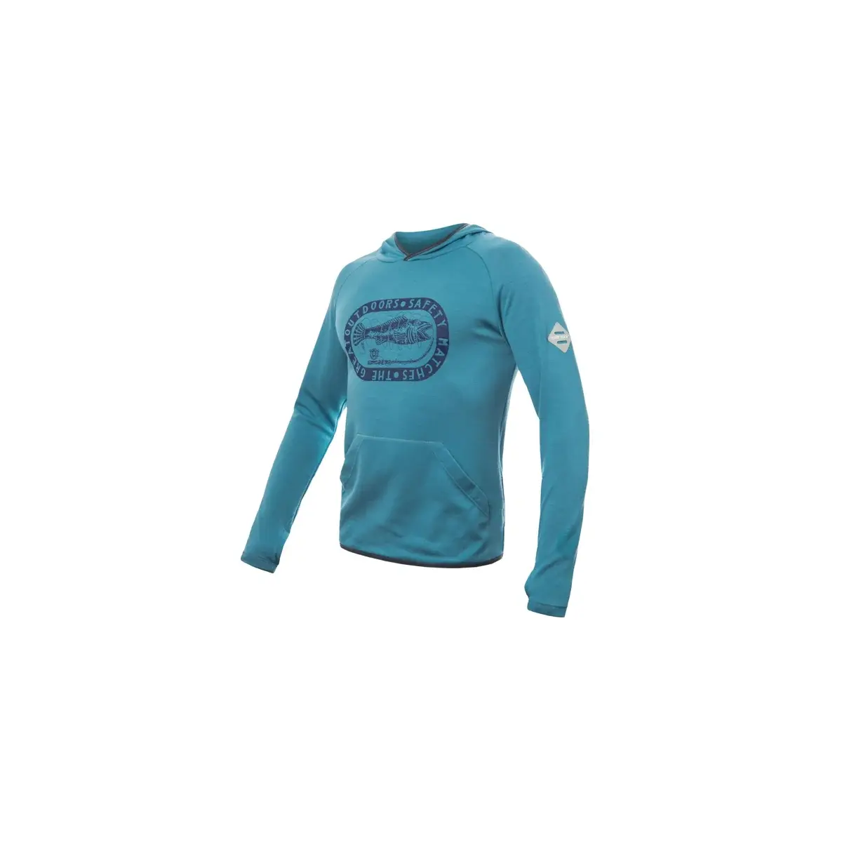 Sensor Bluza merino męska Sensor Upper Outdoors kangurka mint blue