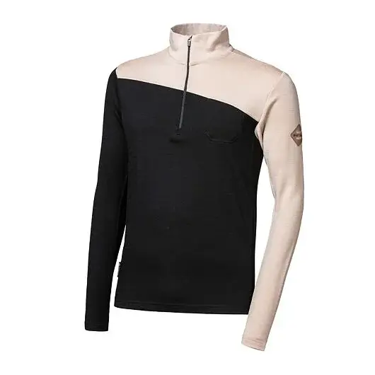 Sensor Bluza rozpinana z długim rękawem męska Sensor MERINO EXTREME UP czarny/almond beige