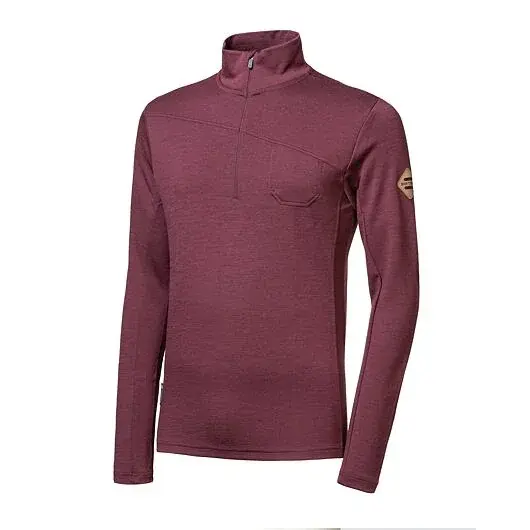 Sensor Bluza rozpinana z długim rękawem męska Sensor MERINO EXTREME UP port red