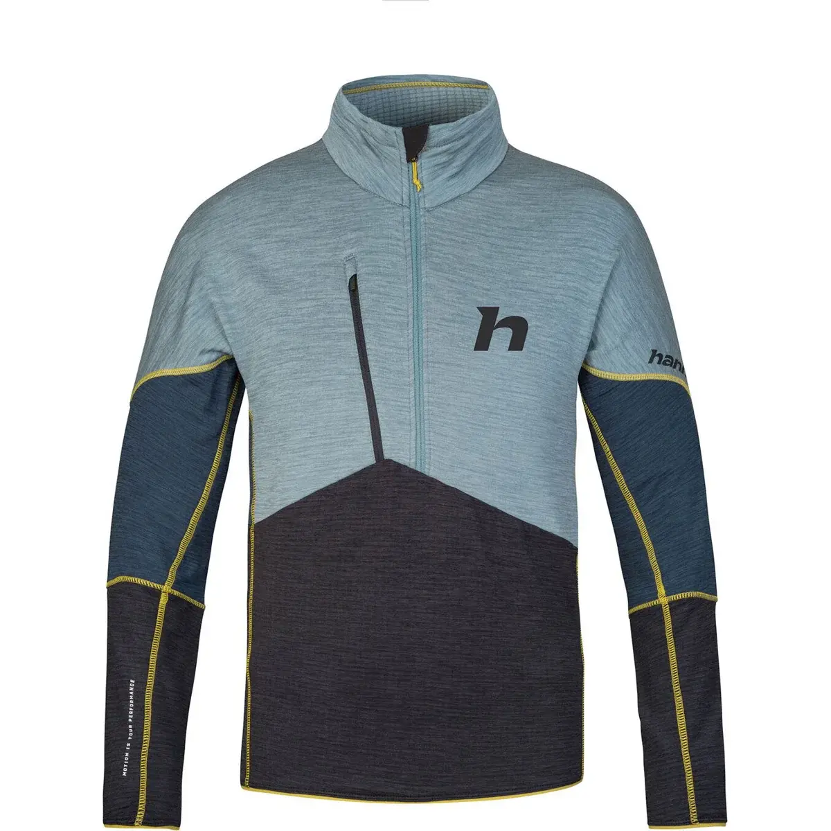 Bluza męska Hannah Niro HZ silver blue/anthracite mel