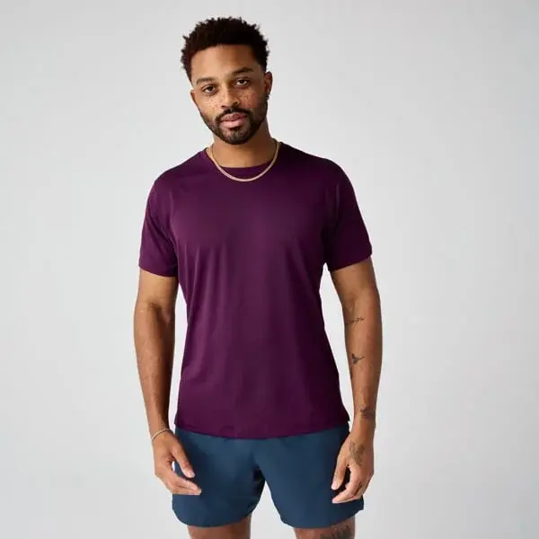 Brooks Koszulka do biegania męska Brooks Dash Short Sleeve fioletowy