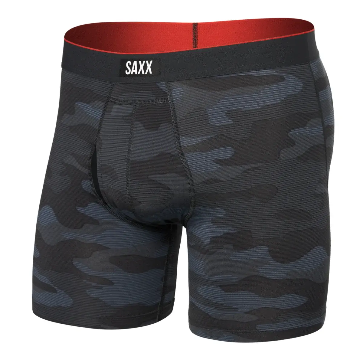 SAXX Bokserki męskie SAXX Multi-Sport Mesh Boxer Brief Fly Remote Camo-Faded Black