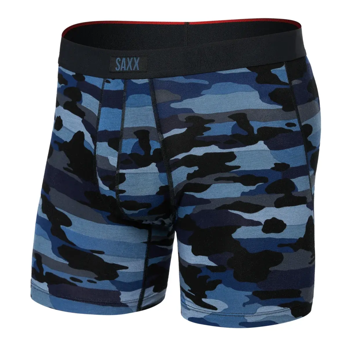 SAXX Bokserki męskie SAXX Vibe Xtra Boxer Brief Fly Cloudbank Camo-Navy