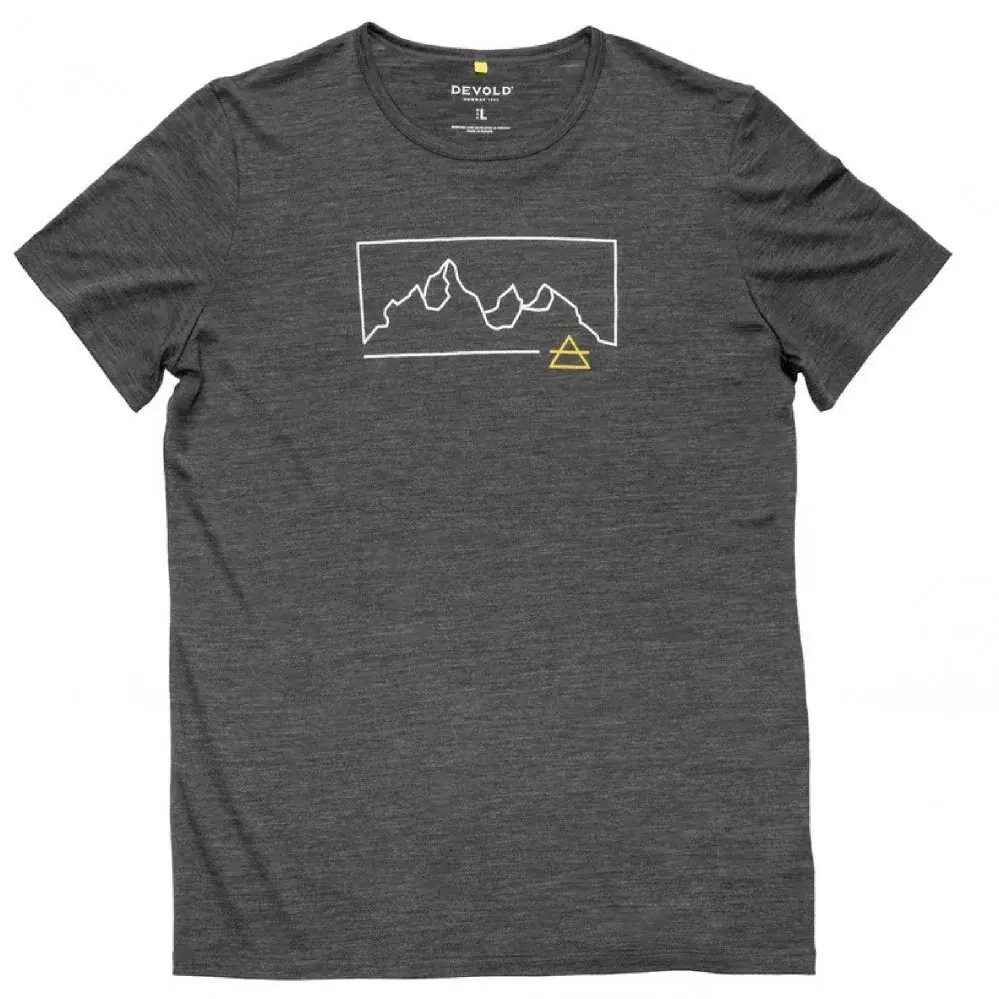 Devold Koszulka merino męska Devold Active "Outline" Tee Man anthracite