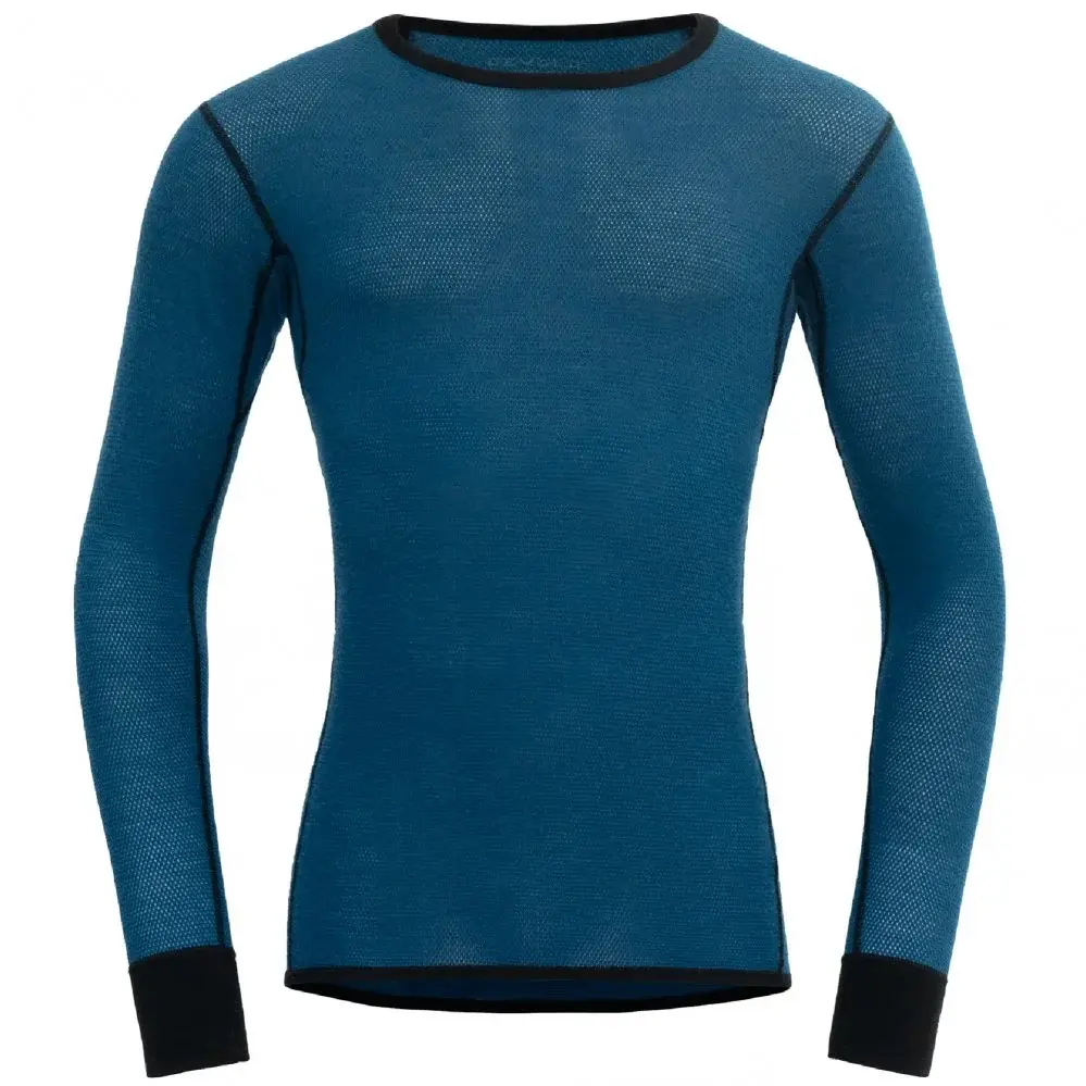 Devold Koszulka merino męska Devold Woll Mesh 190 Shirt Man flood/caviar