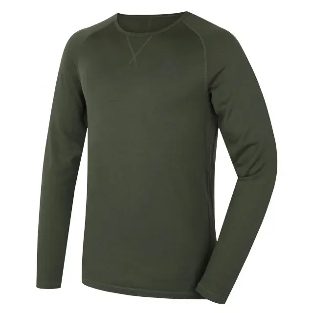 Husky Koszulka merino męska Husky MEROW M green, rozmiar