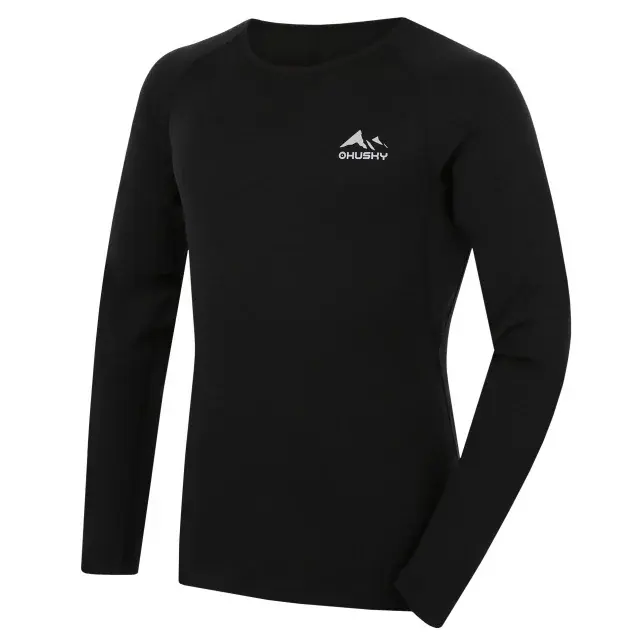 Husky Koszulka merino męska Husky MERTEE M black, rozmiar