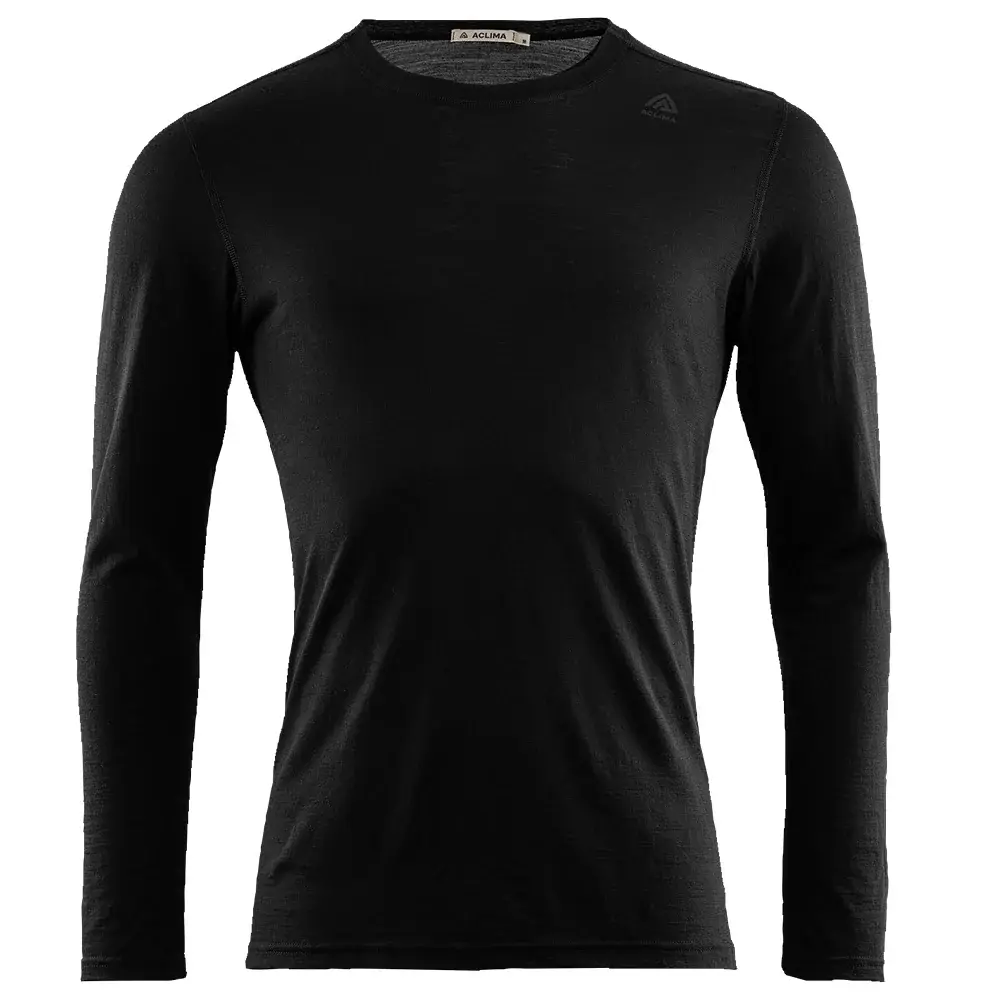 Aclima Koszulka termoaktywna męska Aclima LightWool Undershirt Long Sleeve jet black