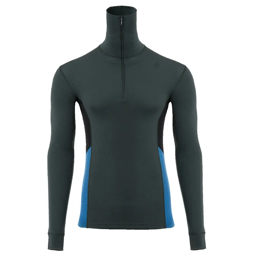 Aclima Koszulka termoaktywna męska Aclima WarmWool Polo Men green gables / corsair / jet black