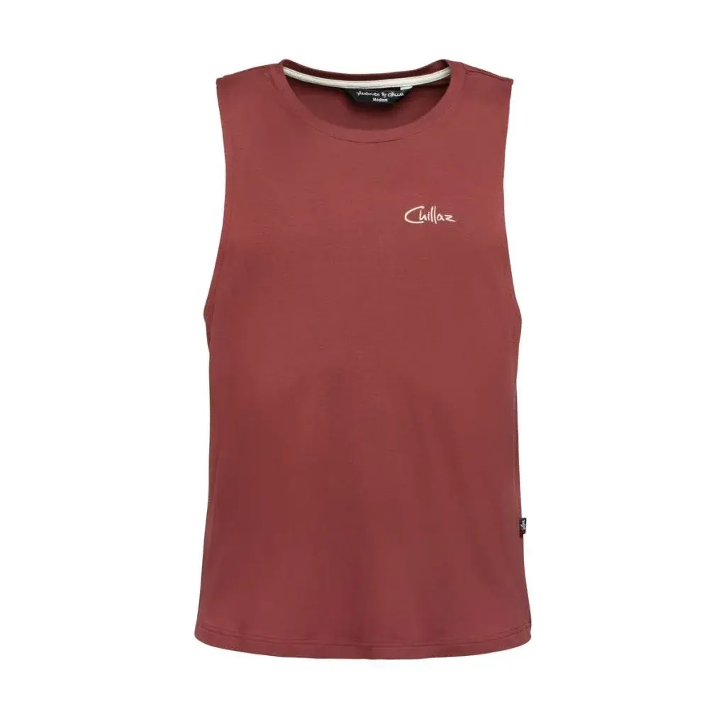 Chillaz Koszulka bez rękawów męska Chillaz Calanques Tre Fartelli dark red