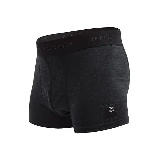 Sensor Bokserki męskie Sensor MERINO CORDURA czarny