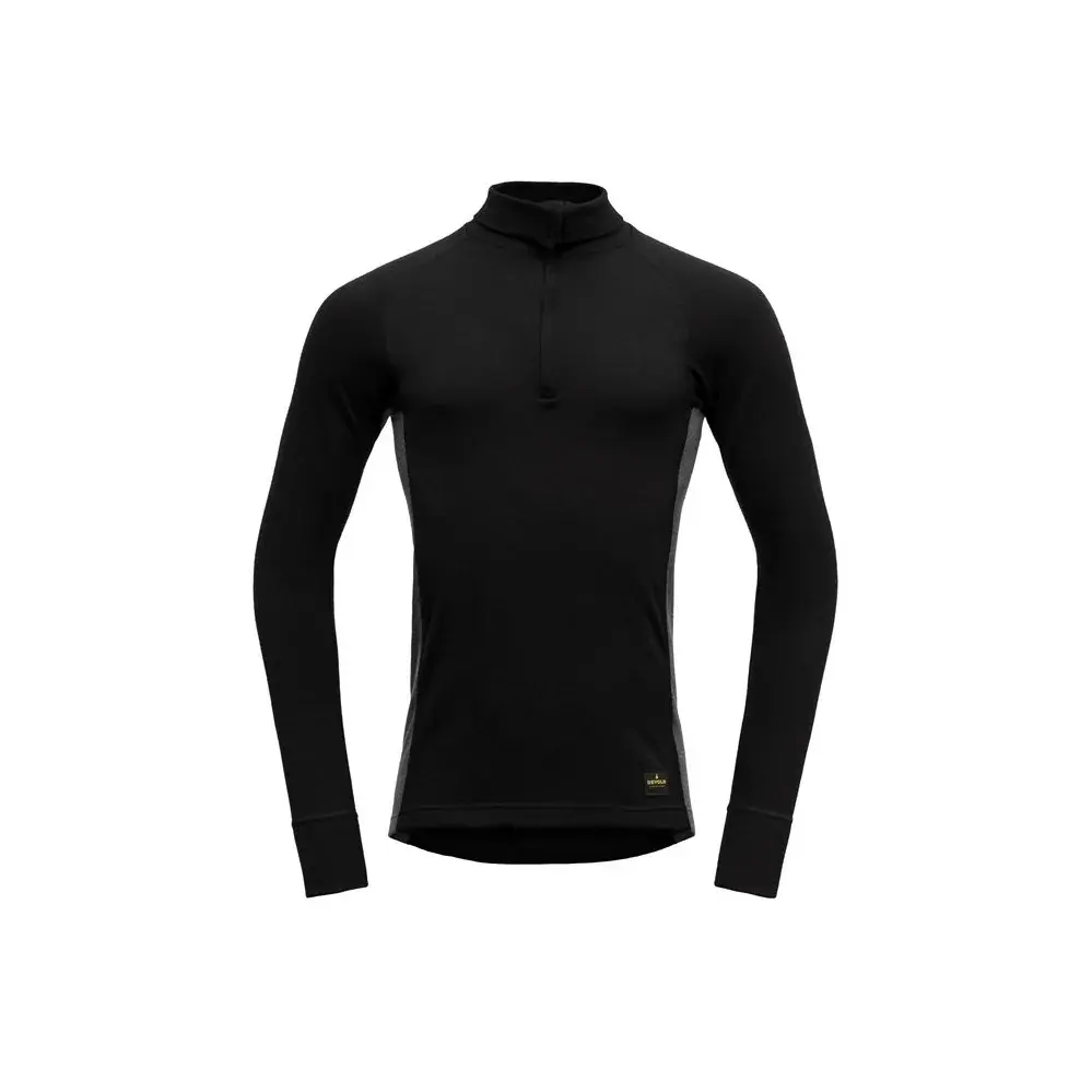 Devold Koszulka termoaktywna męska Devold Spirit Shirt Zip Neck Black