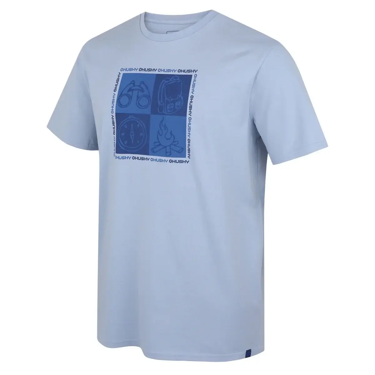 Koszulka męska Husky Tee Square M light blue