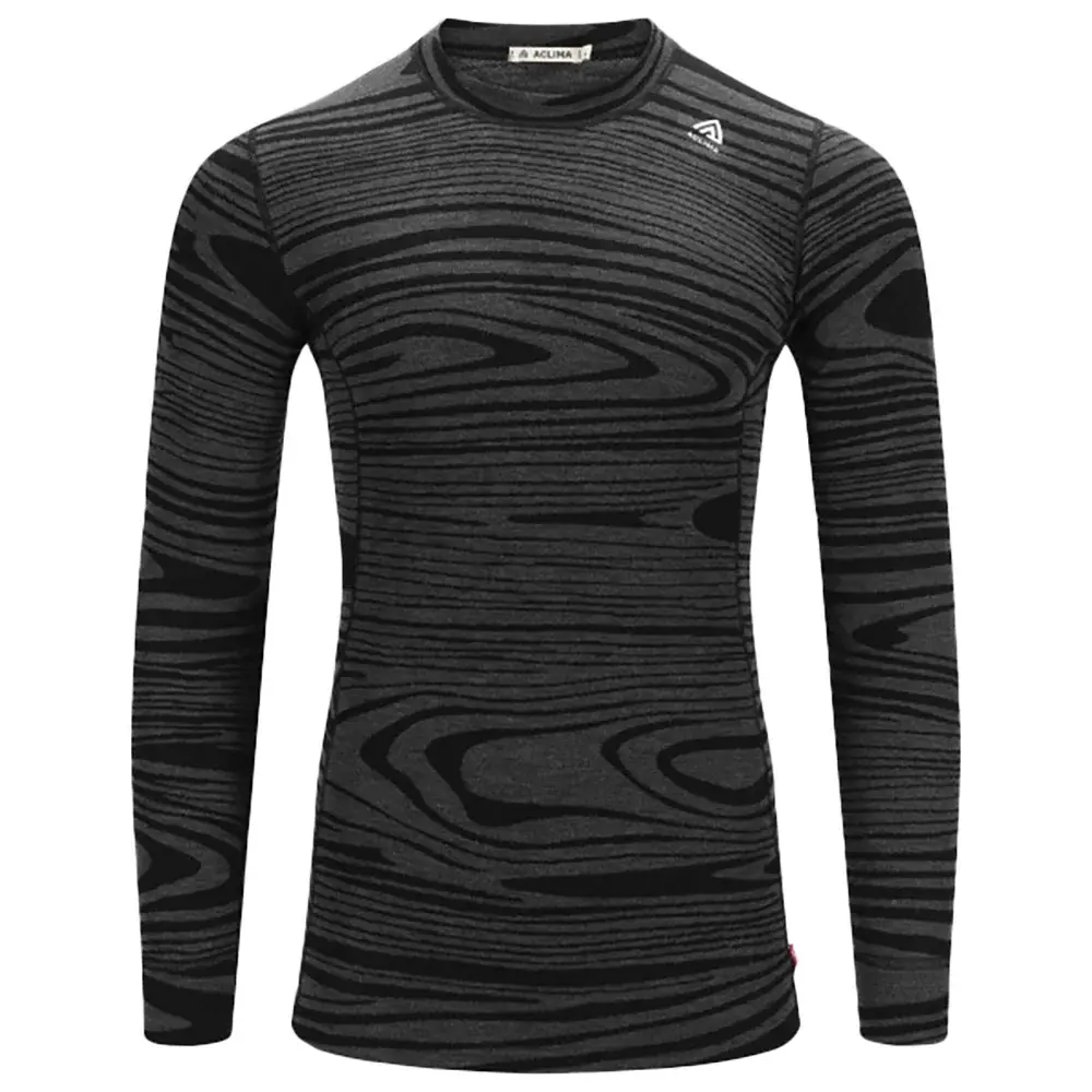 Aclima Koszulka męska Aclima WarmWool Crew Neck black motion