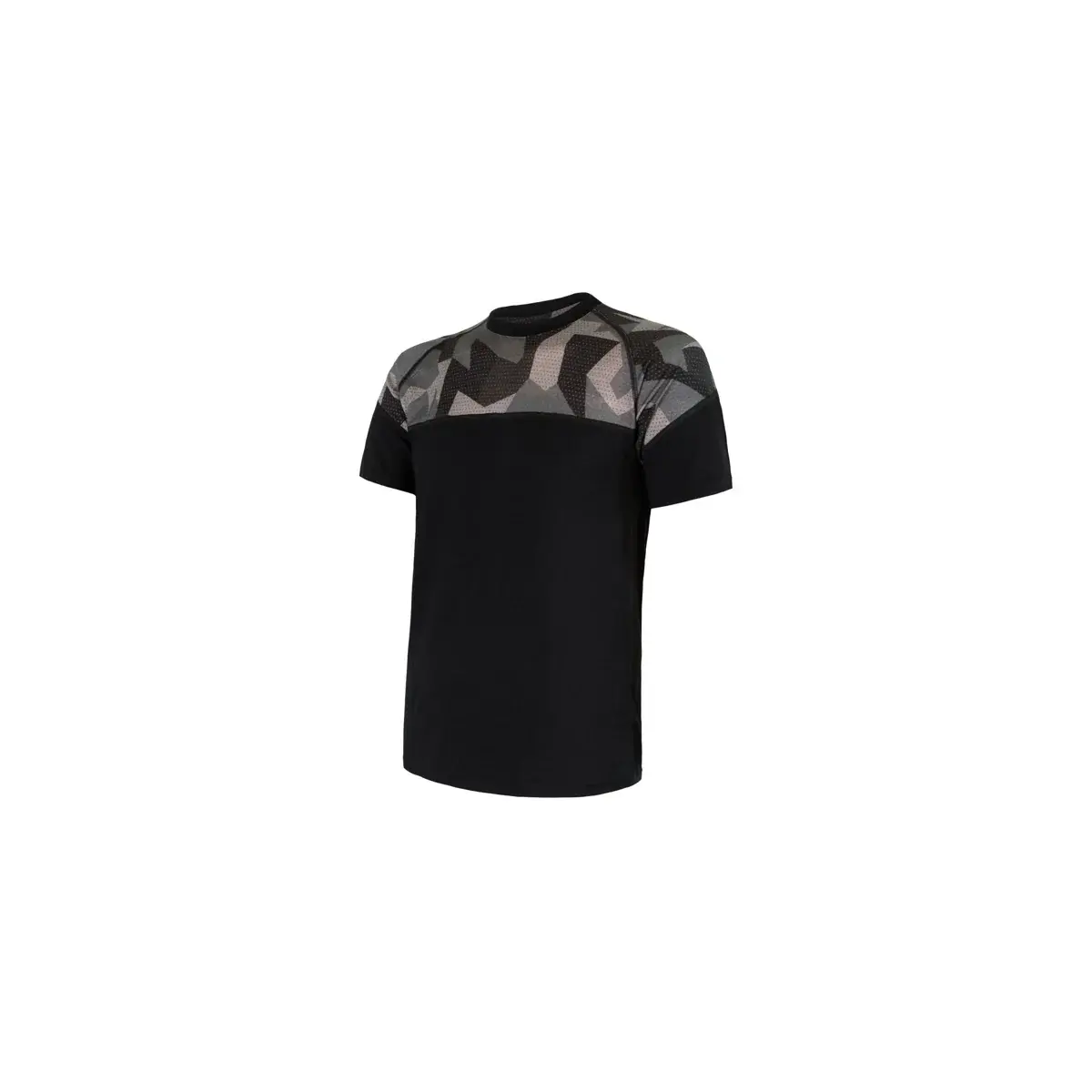 Sensor Koszulka termoaktywna męska Sensor Merino Impress krótki rękaw czarny/camo