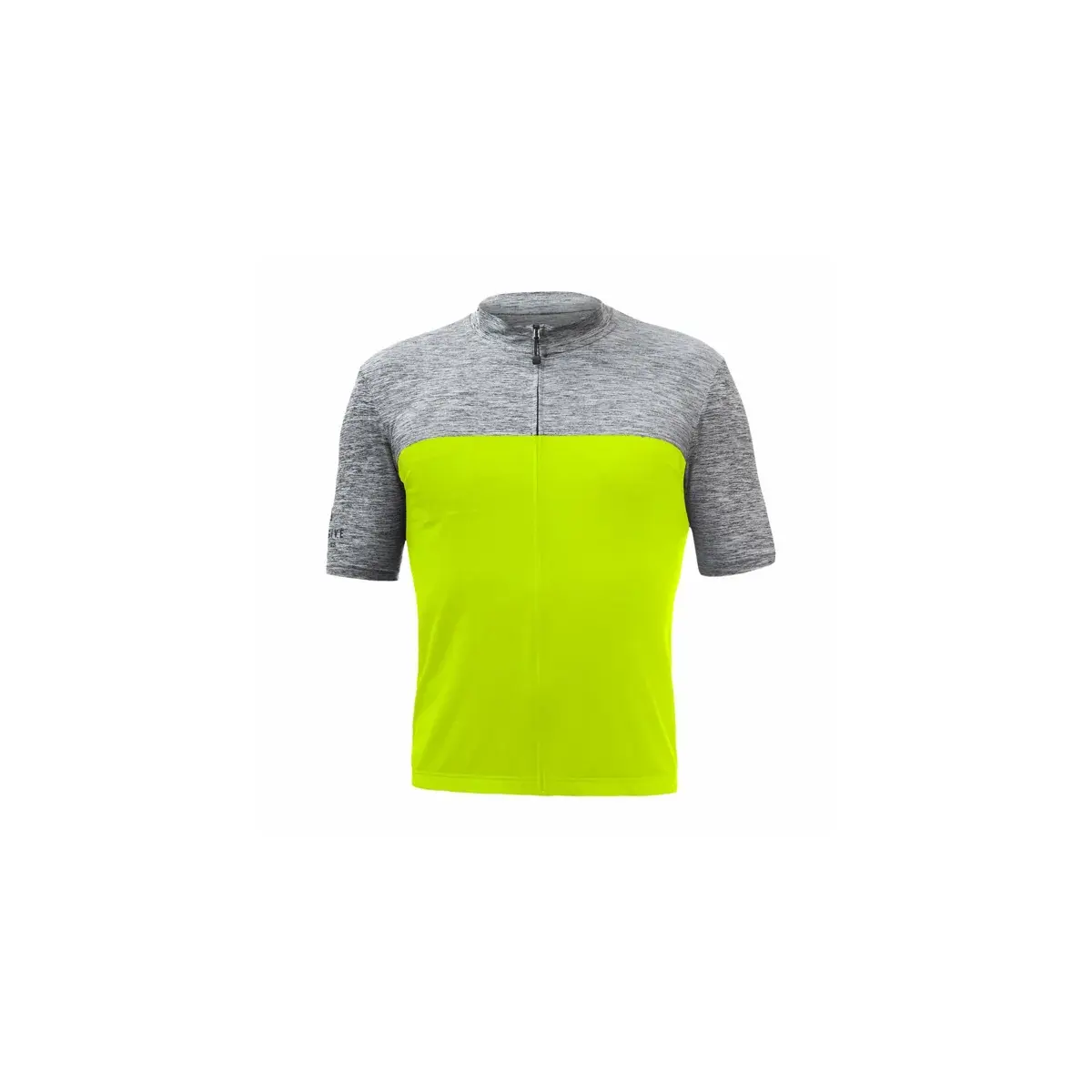Koszulka sportowa męska Sensor Cyklo Motion celozip neon yellow/szary