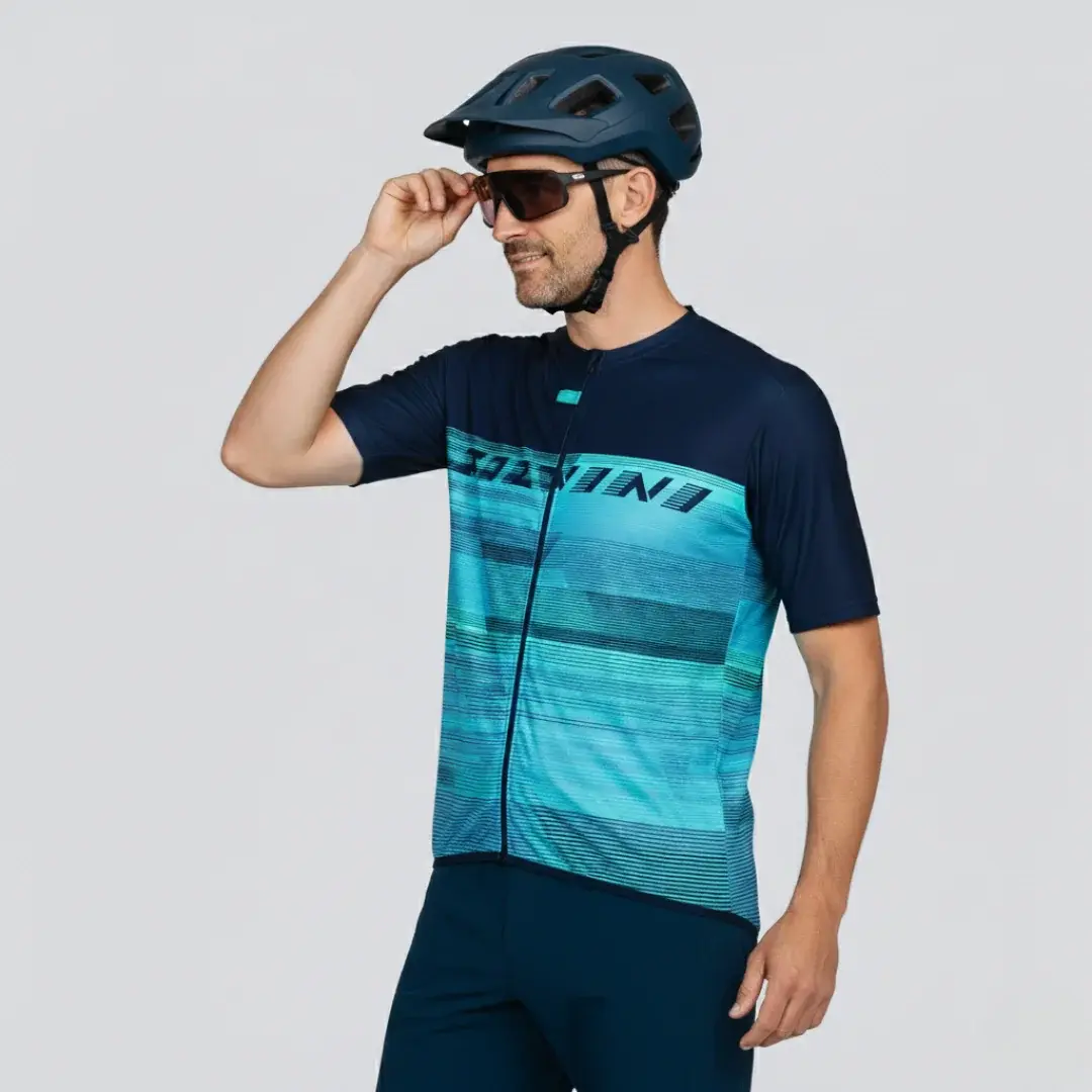Silvini Koszulka sportowa męska Silvini MD1645 Turano navy-ocean