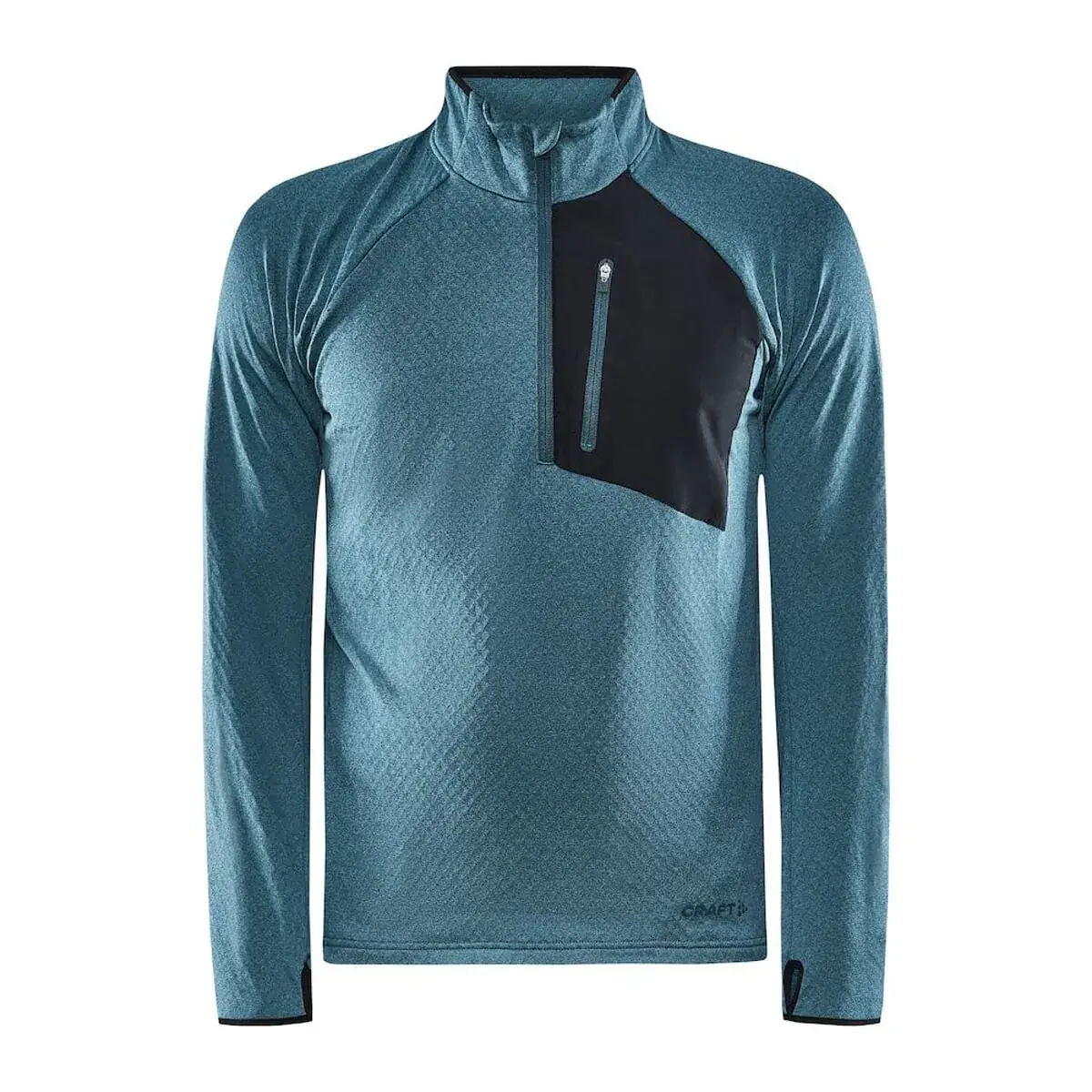 Craft Koszulka termoaktywna z półgolfem męska Craft Core Trim Thermal Zielony