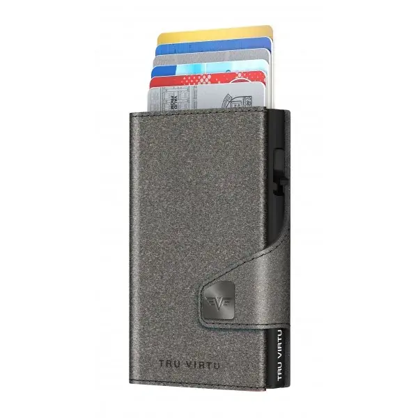 Tru Virtu Portfel Tru Virtu Click & Slide z recyklingu Pet w wersji filc szary