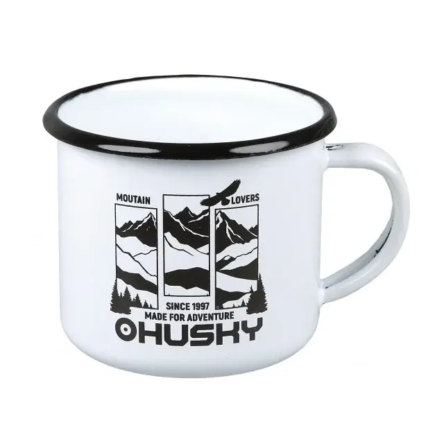 Husky Kubek metalowy Husky 350ml góry biały