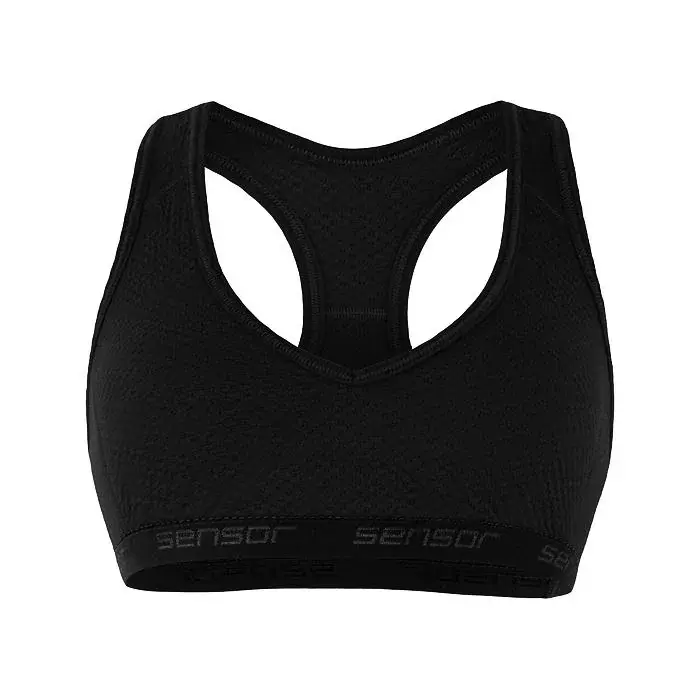 Sensor Biustonosz sportowy damski Sensor Merino DF czarny