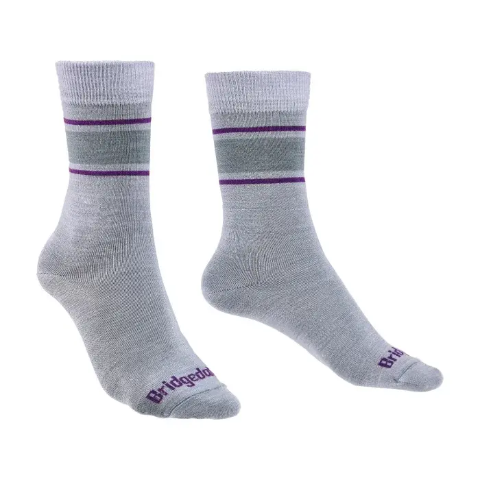 Skarpety Bridgedale Everyday Ultra Light Merino Performance Boot Women's dark light grey/purple/065