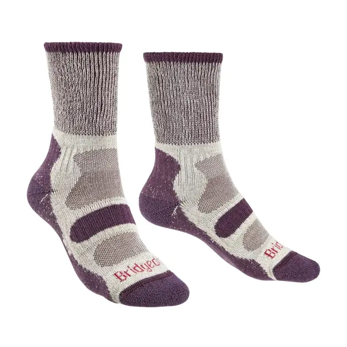 Bridgedale Skarpety Bridgedale Hike Lightweight Boot Cotton Cool Comfort Women's plum/350