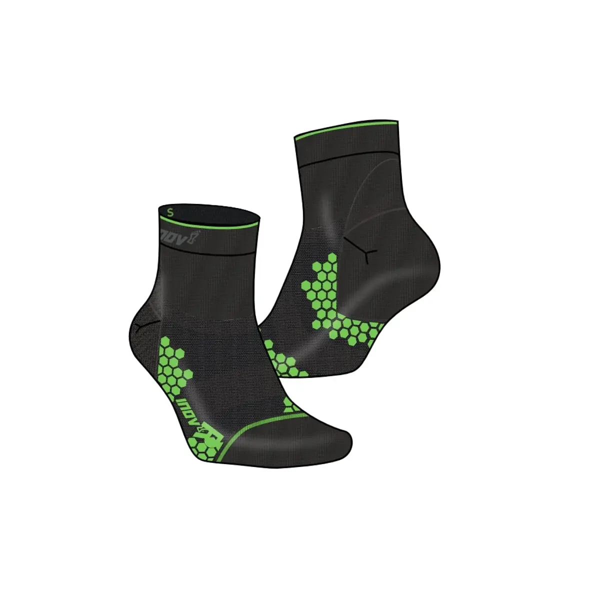 Inov8 Skarpety Inov8 Trailfly Sock Mid black/green