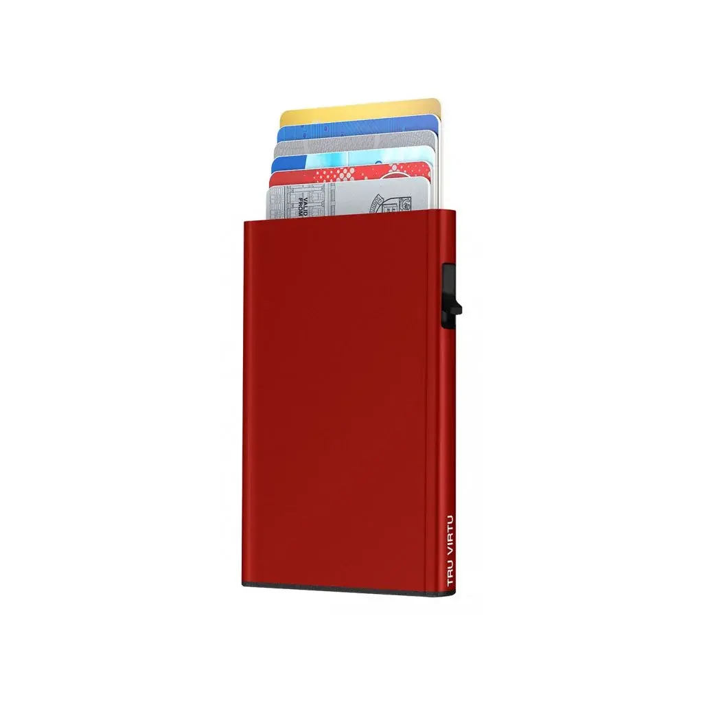 Tru Virtu Etui na karty Tru Virtu Click & Slide Silk czerwony