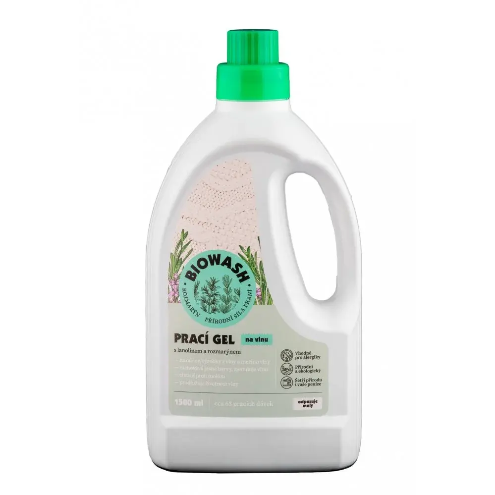 BioWash Żel do prania wełny BioWash rozmaryn/lanolin 1,5 l
