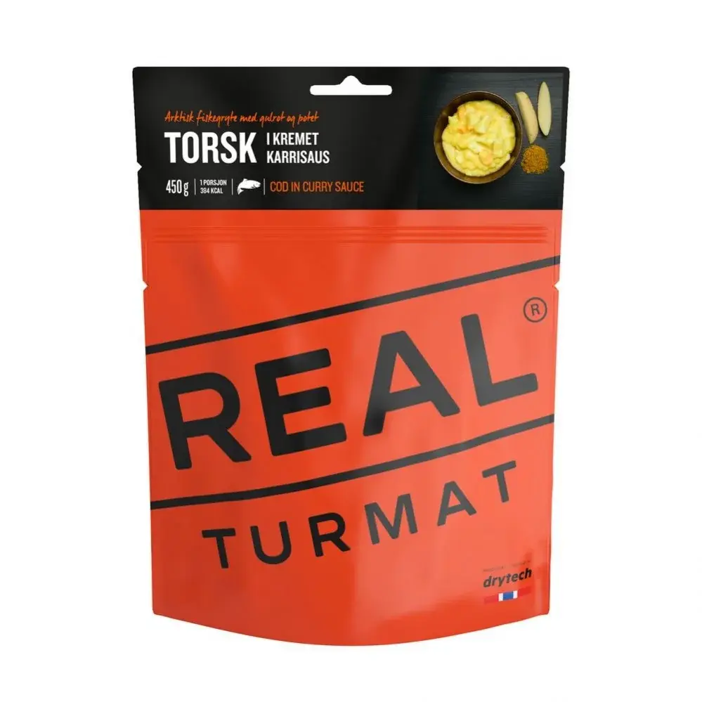 REAL Turmat Dorsz z ziemniakami w sosie curry REAL Turmat 500g