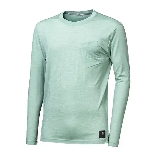 Sensor Koszulka z długim rękawem męska Sensor Merino Air traveller basil green