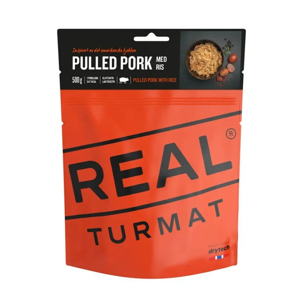 REAL Turmat Szarpana wieprzowina z ryżem REAL Turmat 500 g