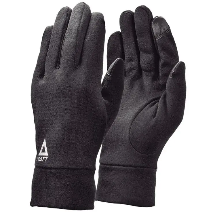 MATT Rękawiczki do biegania unisex MATT Warmstretch Gloves black