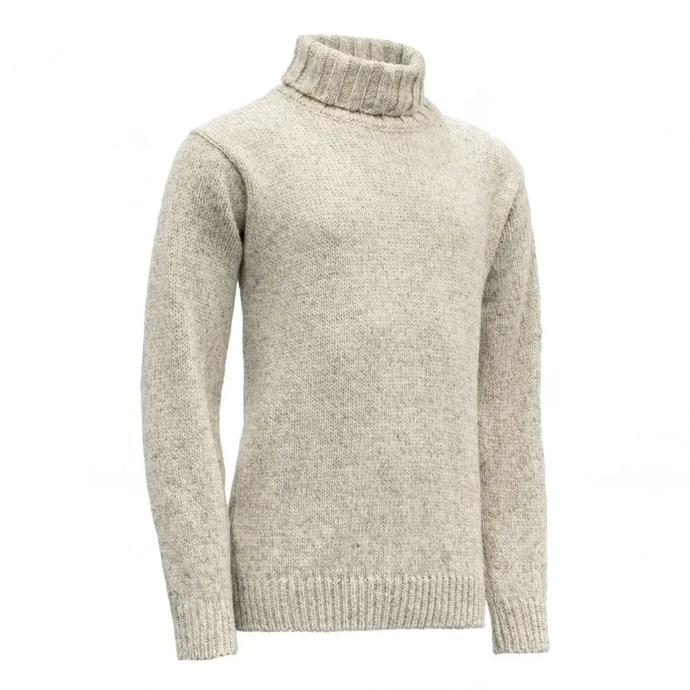 Devold Sweter turystyczny unisex Devold Nansen Wool High Neck Grey Melange