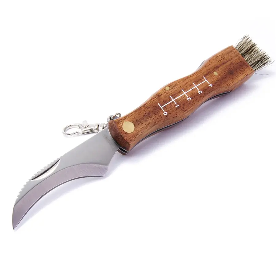 MAM Składany nóż grzybiarski z etui MAM 2591 7,5 cm buk