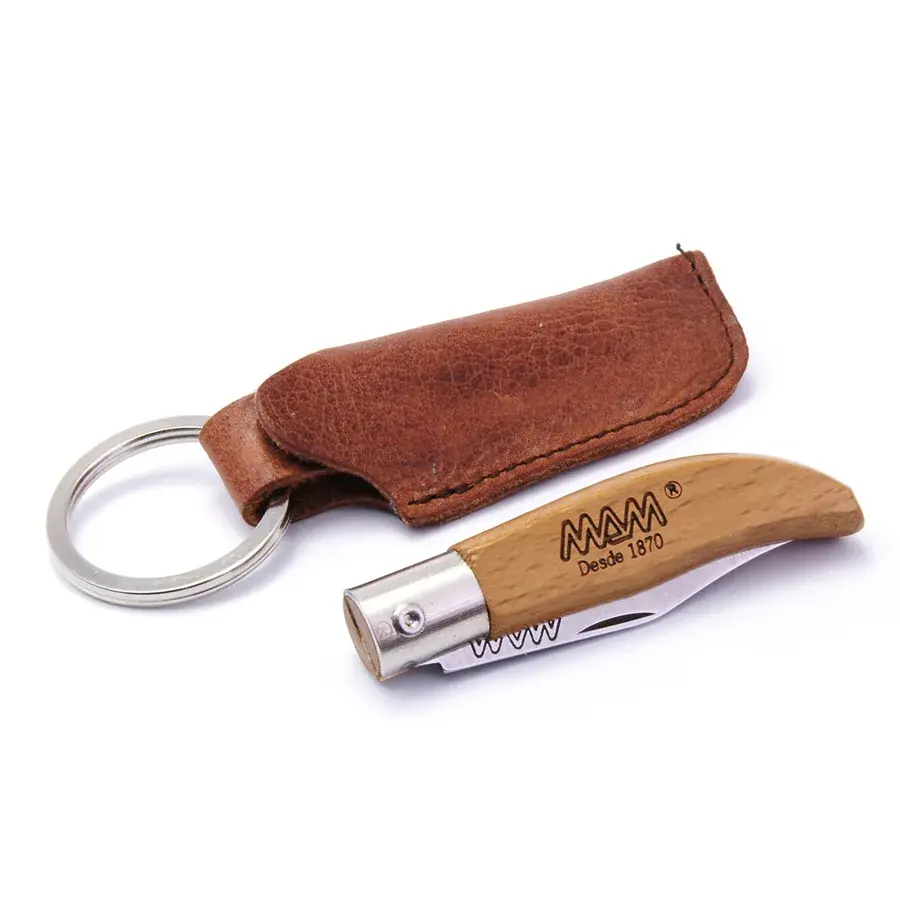 MAM Nóż składany z brelokiem i etui MAM Ibérica 2001 4,5 cm buk