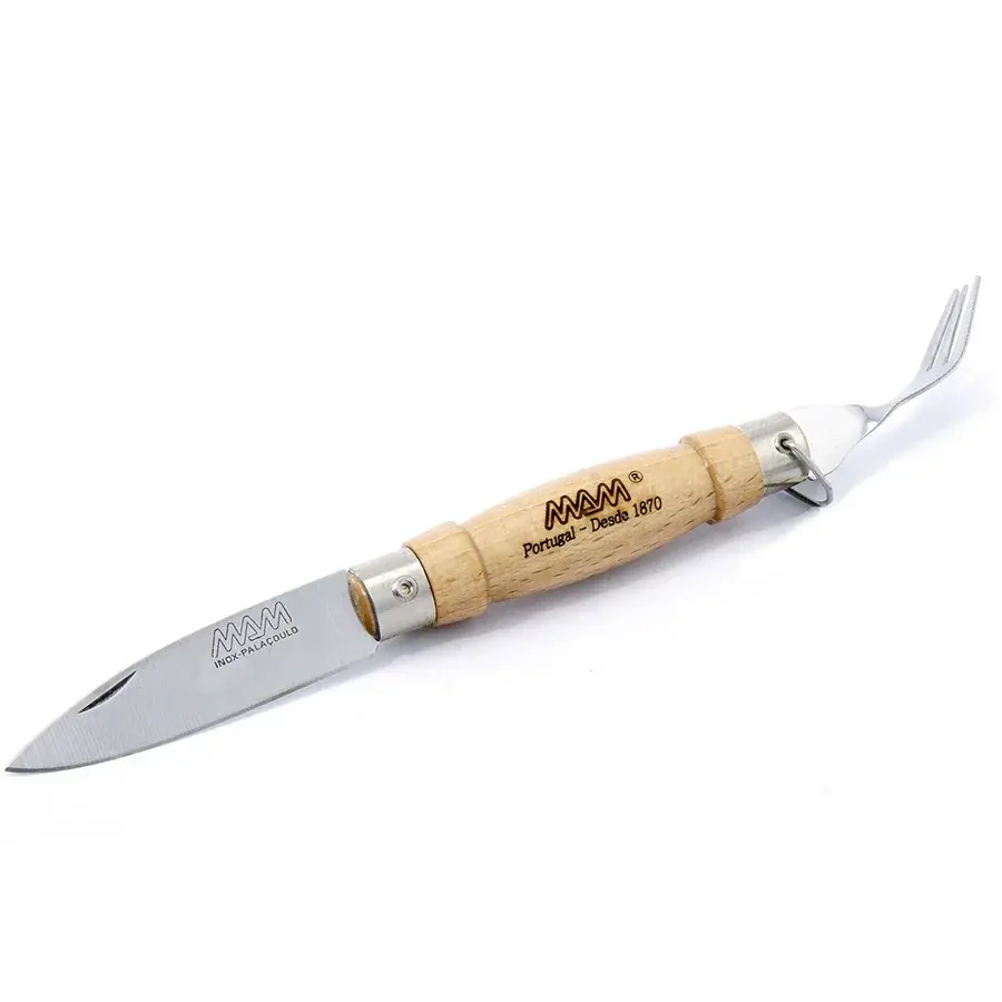 MAM Nóż składany z widelcem MAM Traditional 2020 6,1 cm buk
